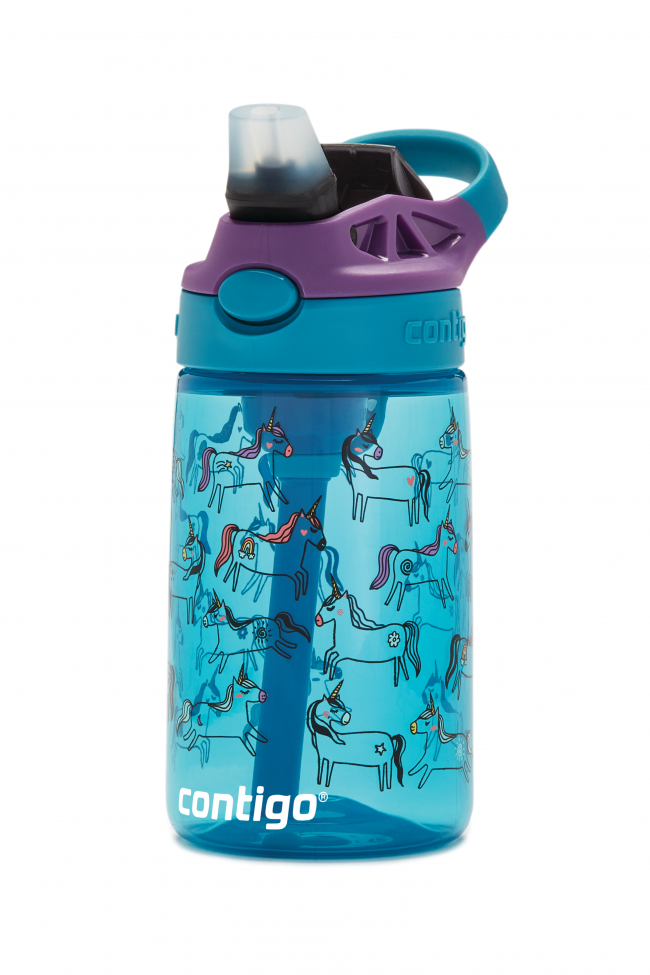 Contigo Easy Clean AUTOSPOUT™ Kids Water Bottle, 420 ml (Strawberry Shakes)