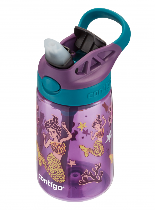 Contigo Kids 14 OZ. Water Bottle Spill-Proof, Easy-Clean Eggplant