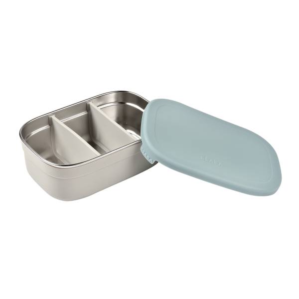 BEABA Stainless Steel Lunch Box - Velvet Grey/Baltic Blue