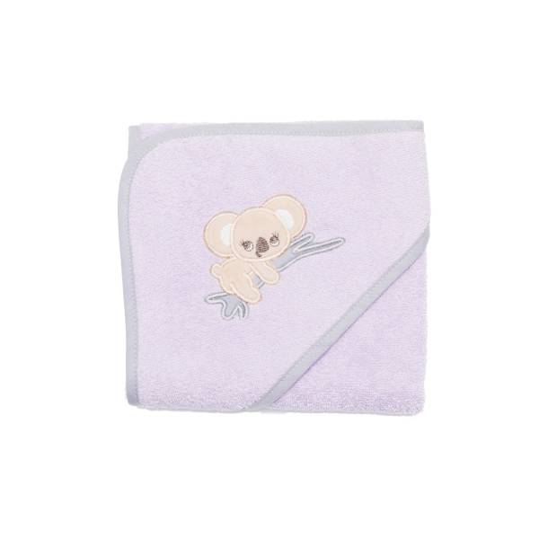 FILLIKID Hooded Towel 75x75cm - Koala Purple