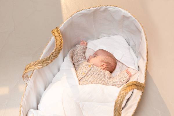 CHILDHOME Baby Wrapper 75X75 Jersey - Melange Beige/MuslinTeddy