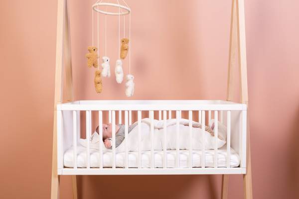 CHILDHOME Baby Wrapper 75X75 Jersey - Melange Beige/MuslinTeddy
