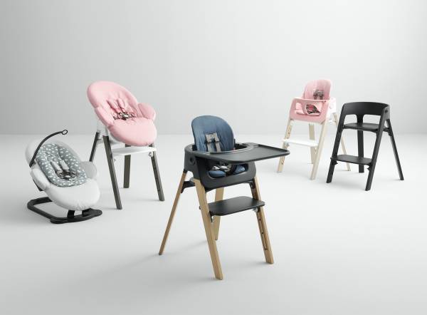 STOKKE Steps Chair - White/Oak Black