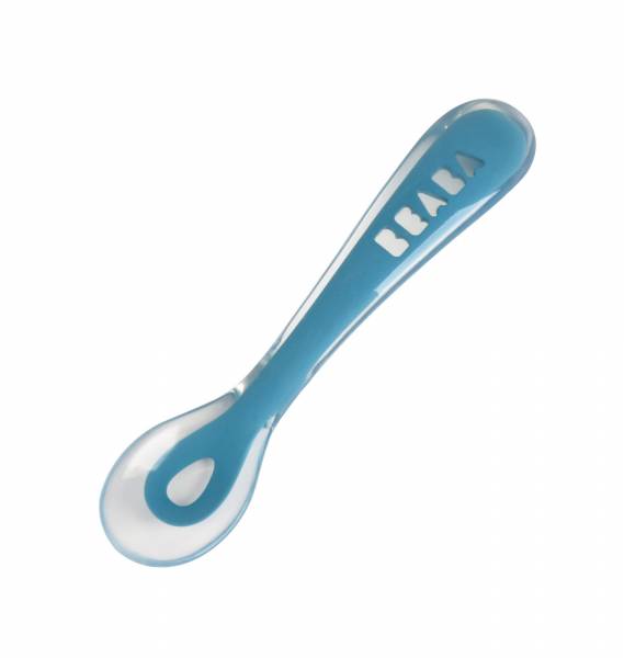 BEABA Spoon 2nd Age Silicone Spoon - Blue