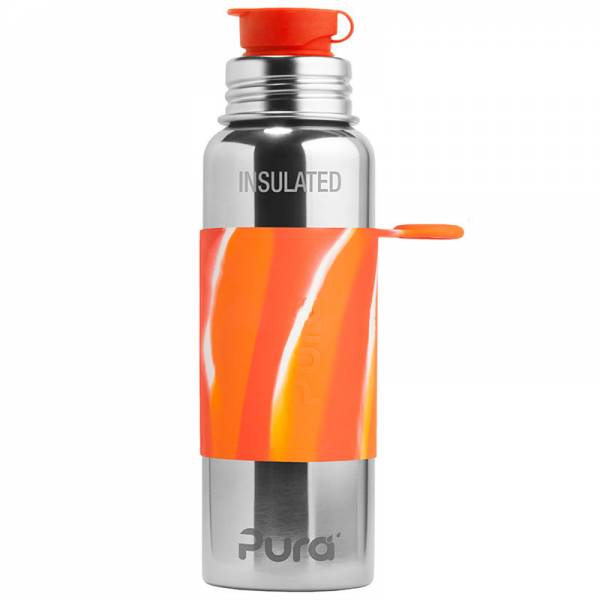 PURA Sport Bottle Insulated 650ml Orange Swirl 