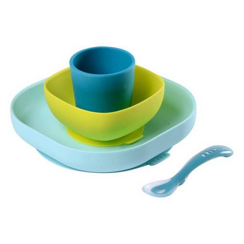 BEABA Silicone Meal Set 4pcs - Blue