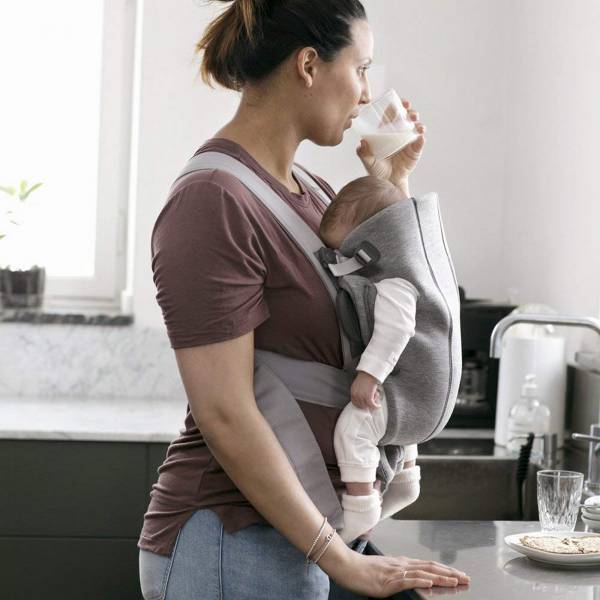 BABYBJORN Carrier Mini 3D jersey Light Grey