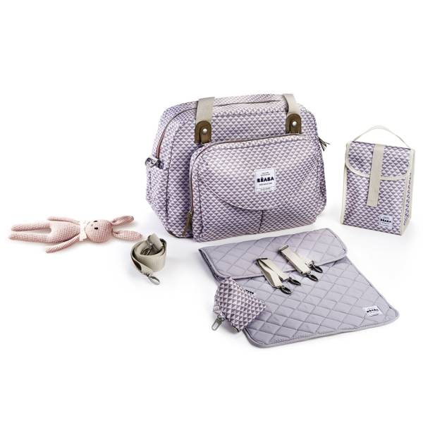 BEABA Bag Geneva - Grey/Coral