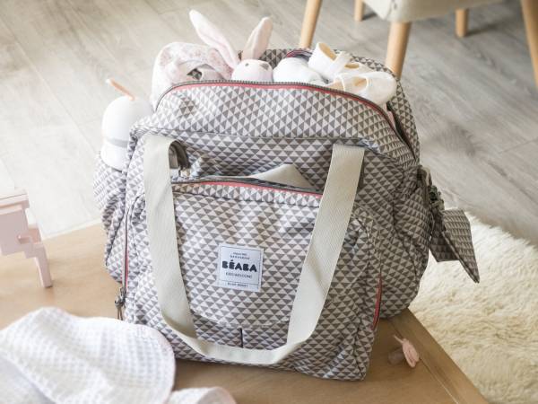 BEABA Bag Geneva - Grey/Coral