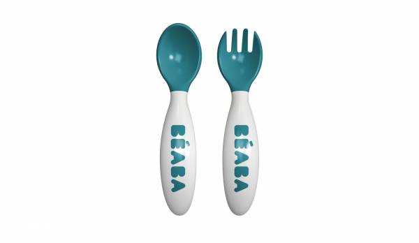 BEABA Ellipse 2nd Age Cutlery - Blue