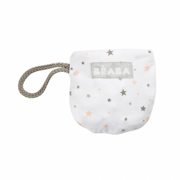 BEABA Cotton Bib -  Pink Stars S