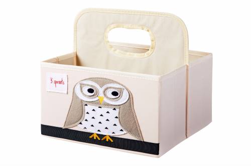 3 SPROUTS Diaper Caddy - Snowy Owl