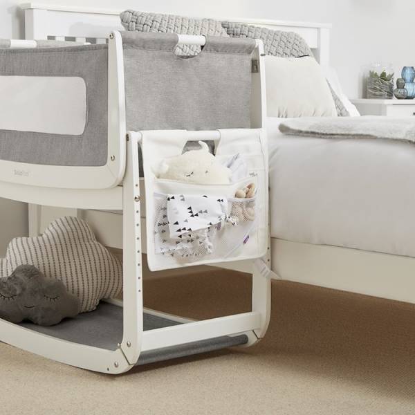 SNUZPOD Bedside Crib Storage Pocket - White