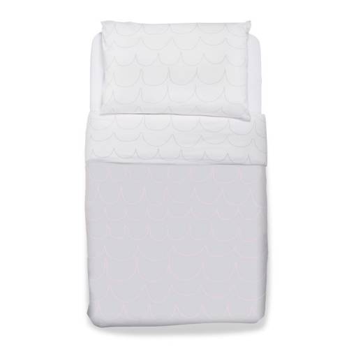 SNUZ Cot Bed Duvet & Pillow Cover - Wave Rose