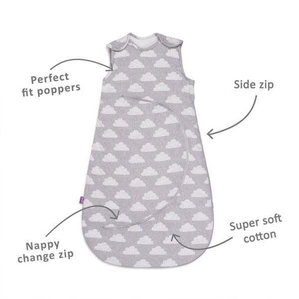 SNUZ Sleeping Bag 2.50 TOG 0-6 - Cloud 