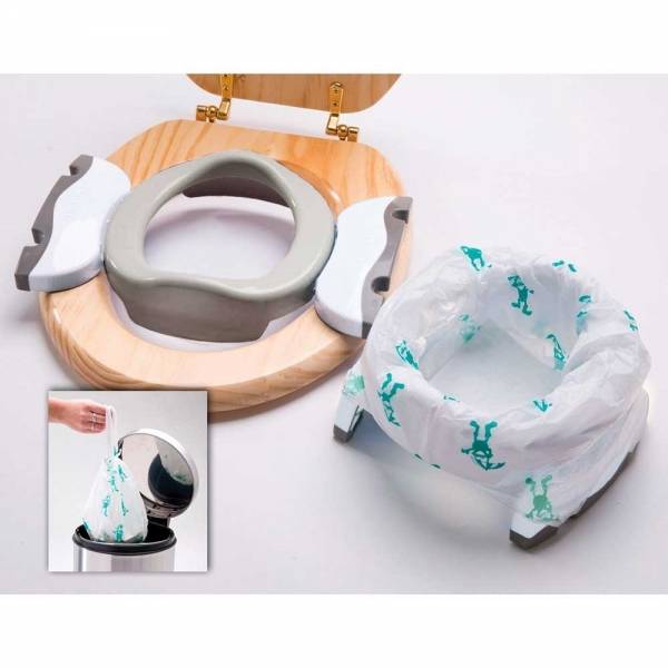 Potette Plus Portable Potty & Toilet Seat - White Blue