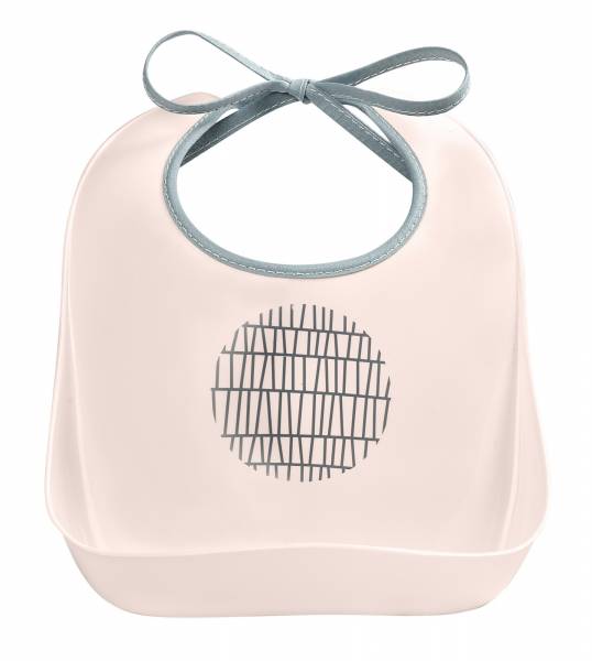 BEABA Training Bib - Pink Grid