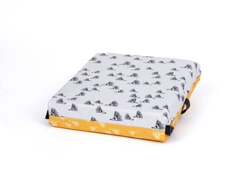 SIMPLY GOOD Booster Cushion - Hedgehogs on Yellow