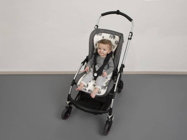 SIMPLY GOOD Stroller Liner - Grey Elephants