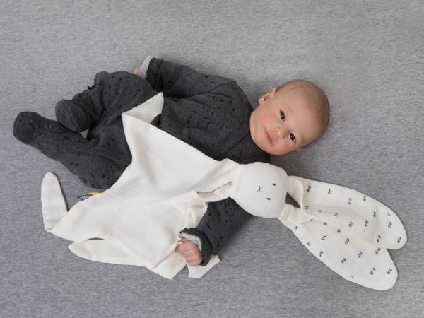 SIMPLY GOOD Bunny Comforter Blanket - Grey Lines