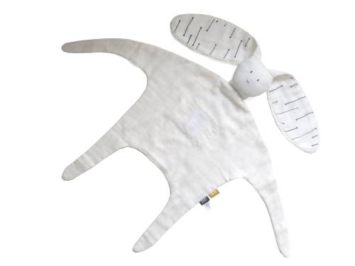 SIMPLY GOOD Bunny Blanket - Grey Lines/White