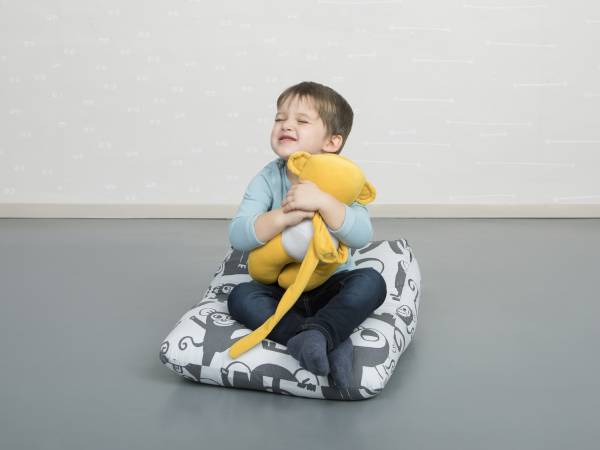 SIMPLY GOOD Soft Doll Monkey - Yellow Grey