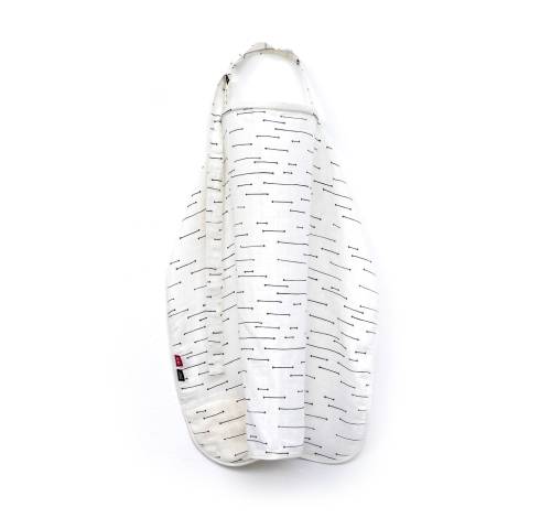 SIMPLY GOOD Nursing Cover Muslin - Grey Lines/White