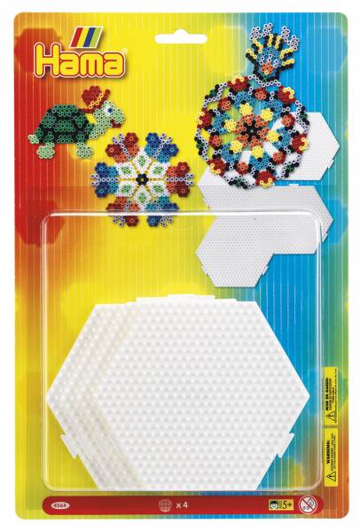 Hama Pegboard Blister - 4 Medium hexagonal