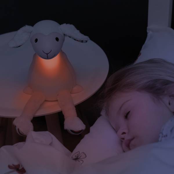 ZAZU Nightlight Reading - Fin the sheep Grey