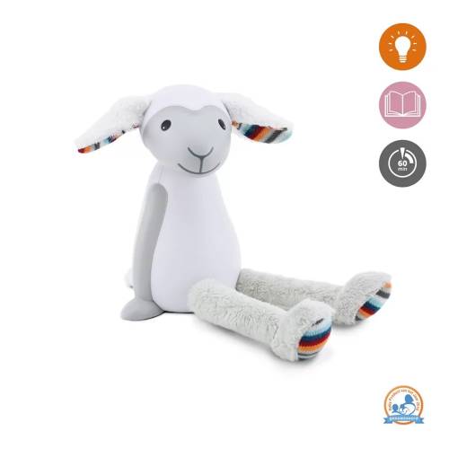 ZAZU Nightlight Reading - Fin the sheep Grey