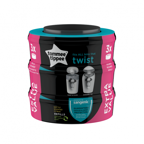 TOMMEE TIPPEE Disposal Nappy Refillx3