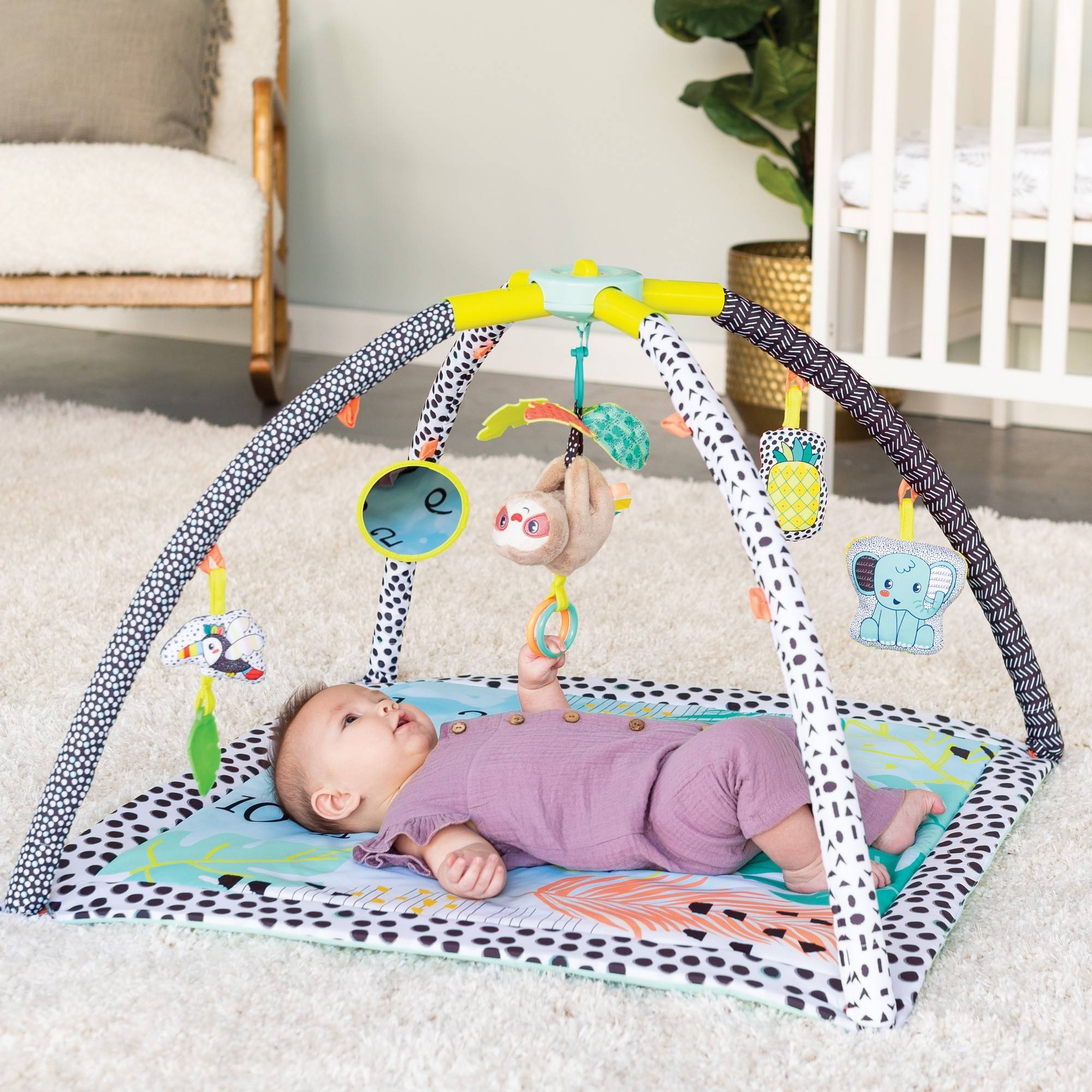Infantino Twist & Fold Activity Gym Is Ideal for Travel and Small Spaces