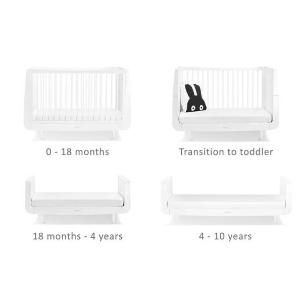 SnuzKot Skandi Bed - White 