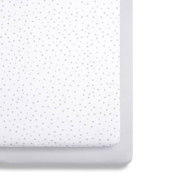 SNUZPOD Bedside Crib 2Pack Sheets - Grey Spot