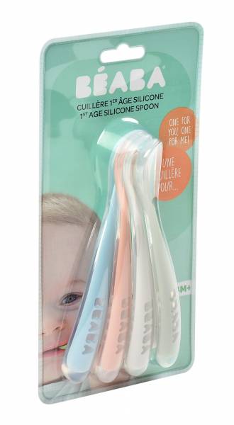 BEABA Spoon for my first meals Set x 4 - Rainbow