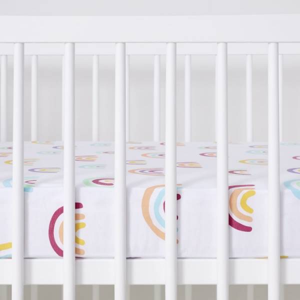 SNUZ Cot Bed 2Pack Sheets - Multi Rainbow