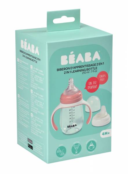 BEABA Learning cup 2in1 Sippy 210ml - Pink