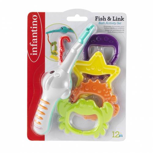 INFANTINO Fish & Link Bath Activity Set