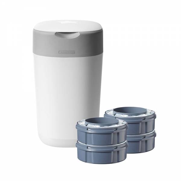 TOMMEE TIPPEE Nappy Bin Ttwist & Click + 4 Refill 