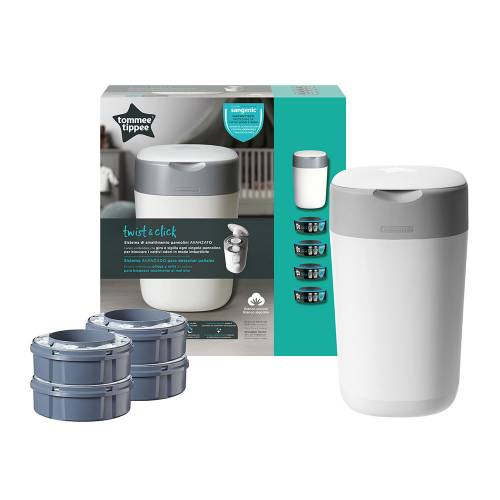 TOMMEE TIPPEE Nappy Bin Ttwist & Click + 4 Refill 