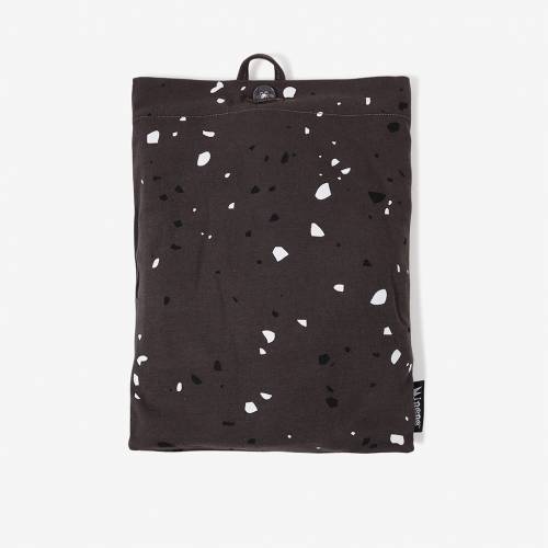MINENE Nursing Apron Jersey - Charcoal Grey Printed