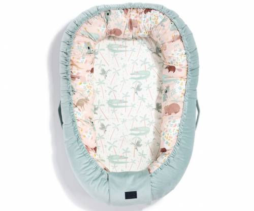 LA MILLOU Baby Nest Dundee & Friends Pink/Smoke Mint