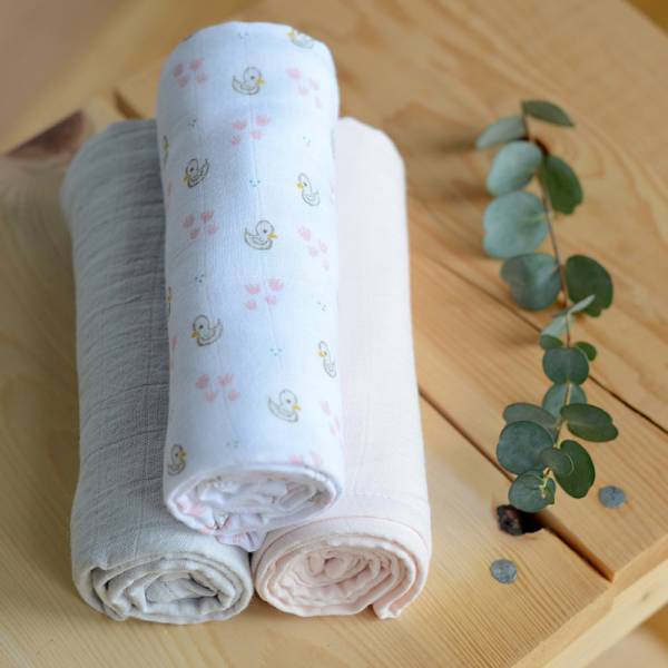 BEABA Cotton Muslin x3 - Cygne