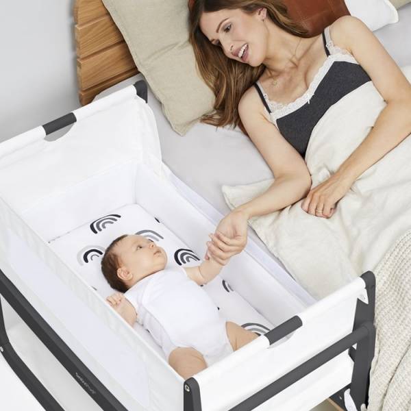 SnuzPod4 Bedside Crib - Slate