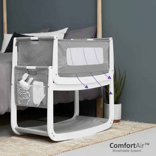 SNUZPOD 4 Bedside Crib - Grey