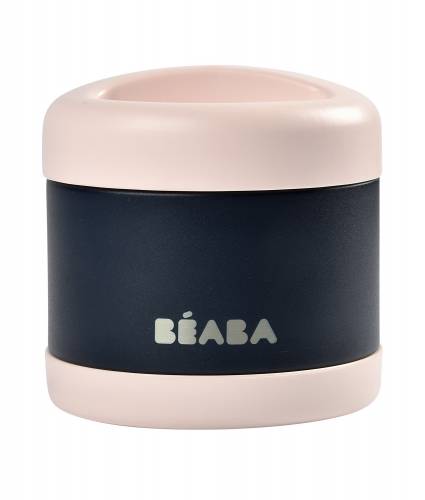 BEABA Thermo Food Jar 500 ml - Light Pink/Dark Blue