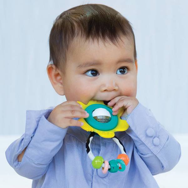 INFANTINO SPIN & Rattle Teether - Yellow