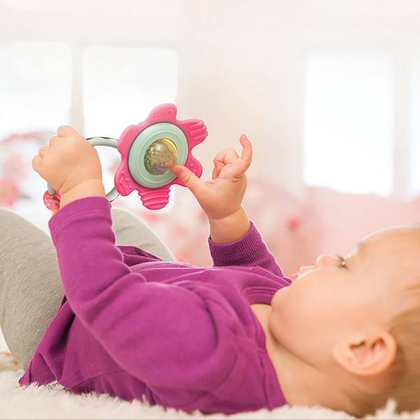 INFANTINO SPIN & Rattle Teether - Pink