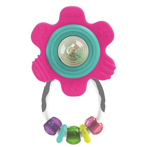 INFANTINO SPIN & Rattle Teether - Pink