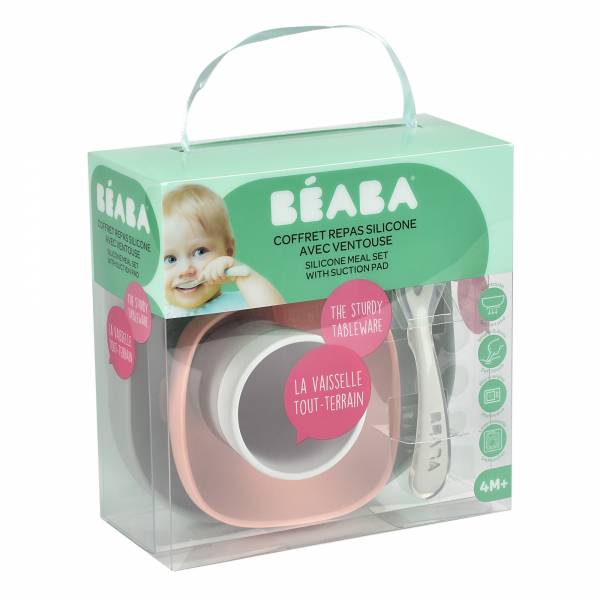 BEABA Silicone Meal Set 4pcs - Eucalyptus